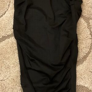 Black skirt gathered on sides. Full length-Brand New!